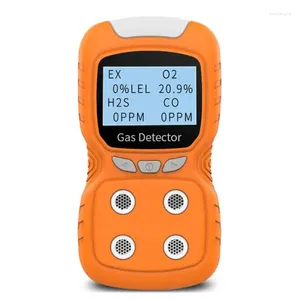 Em 1 Display LCD H2S/O2/CO/Ex Detector Multi Gás Portátil IP65 Lítio Recarregável Bateria