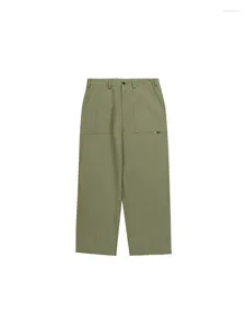 Herrenhose, Khaki, gerades Bein, Twill-Cargohose, Herren, schwere Baumwollhose, Übergröße