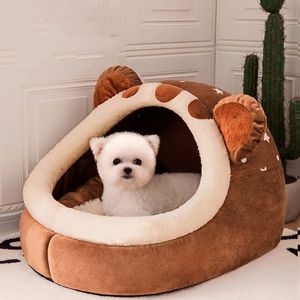 kennels pens Foldable Pet House Puppy Kennel Mat for Dogs Animals Cat Kitten Nest Small Dogs Basket Teddy Chihuahua Cave Bed 231212