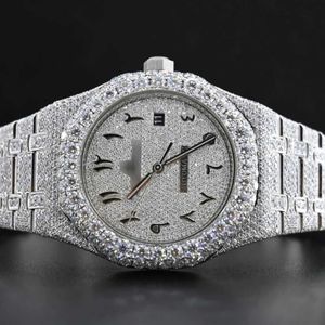 Armbandsur Hip Hop Diamond Watch Round Cut All Size Anpassa VVS1 Handmased Diamond Watch för Herr Diamond Watch256C