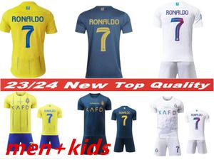 23/24 Al Nassr FC Ronaldo Soccer Jerseys Men Men Kids Kit al Hilal SaudiユニフォームボーイズサッカーシャツMane Jersey 2023 Sergej Saudi Arabia