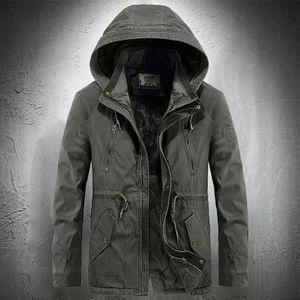 Herren Daunenparka Outdoorjacke Abnehmbare Kapuze Casaul Mantel Herbst Winter Militär Herren Kapuzenparka Fleece gefüttert verdicken warm 231212