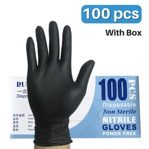 Other Housekeeping Organization 100pcs Nitrile Gloves Kitchen Disposable Latex Powderfree For Household Laboratory Garden Cleaning 231212