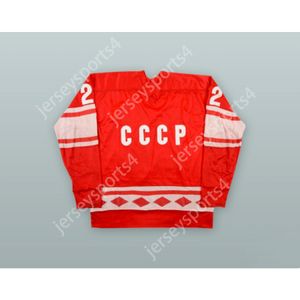 Custom VICTOR ZHLUKTOV 22 CCCP SOVIET UNION RED HOCKEY JERSEY NEW Top Stitched S-M-L-XL-XXL-3XL-4XL-5XL-6XL