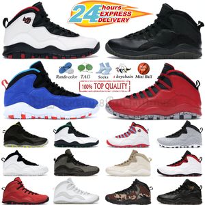 10s basketball shoe for Mens 10 Seattle Steel 10th Anniversary Cement Tinker Bulls Over Broadway Orlando Light Huarache Sneakers Sports trainers