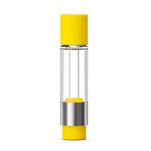 Full Glass Vape Cartridges Yellow Silver 0,5 ml 0,8 ml 1,0 ml alla glas 510 Tråd ledande gratis tomma vagnar