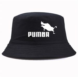 Pumba Print Mens Womens Panama Bucket Hat Hög kvalitet Cap Summer Cap Sun Visor Fisherman Hat9660410