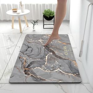 Carpets Bathroom Mat Soft Diatomaceous Earth Floor Pad Bathroom Rugs Super Absorbent Toilet Carpet Door Foot Mats Bath Non-slip Shower 231212