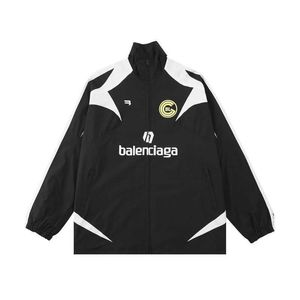 Herrenjacke Balencigss Mantel American Style High Street Paris Zp Stickerei Spleißen Team Reißverschluss Atmungsaktive Sportjacke Windjacke Herren- und Damenmodejacke