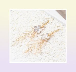 Perline di cristallo Copricapo Orecchini Opale Fiore Farfalla Corona Diademi Set di gioielli Accessori per capelli da sposa Fascia per capelli Oro5912153