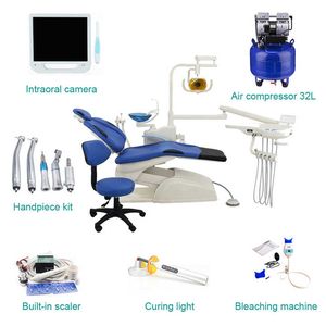 Plano de abertura clínica econômica cadeira odontológica barata conjunto completo de câmera de alta velocidade c32 unidade de cadeira odontológica