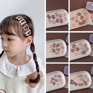 Hair Accessories 10pcs Frosted Simplicity Hairpins For Girls Love Bowknot Star Strawberry Clips Kids Snap Hairpin Click Clack