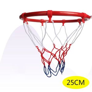 Balls 25CM Iron Hanging Basketball Wall Mounted Rim Net Mini Basketball Goal Hoop Toy Indoor Outdoor KidsTraining Practice Accessories 231212