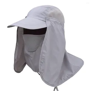 Breda randen hattar 1 st camping vandring fiske utomhus stora mesh ansikt nacke täckmask flik sun hatt cap 5 färger