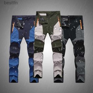 Pantaloni da uomo Pantaloni estivi da uomo nuovi impermeabili ad asciugatura rapida Pantaloni lunghi sottili Pantaloni tattici da trekking casual da campeggio da pesca L231212