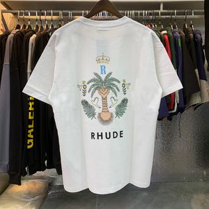 2024 new rhude luxury brand rhude shirt summer collection rhude t shirt oversize heavy fabric dress top quality t shirt9DPX