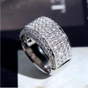 2021 pedras de hip hop gelado para fora micro pave cz pedra tênis anel masculino feminino charme luxo com pedras laterais jóias cristal zircon diamante209o