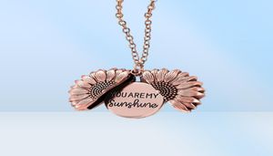 You Are My Sunshine Necklace Long Gold Sliver Color Chain Stainless Steel Open Necklace Accesories For Women4983886