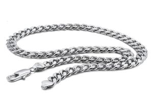 Kedjor 100925 Sterling Silver Punk Necklace Men 10mm Curb Cuban Link Chain Chokers Gift Fashion Vintage For Man Solid Jewelry9314426