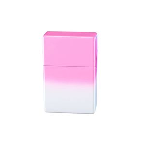 Latest Colorful Pink Gradient Plastic Cigarette Case Portable Storage Stash Box Container Smoking Protective Shell Herb Tobacco Cigarette Holder Tool
