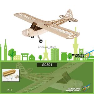 Modello di aereo S0801 Ali di danza dell'aereo RC Hobby Legno di balsa 1.2M Piper Cub J-3 Kit di aerei di controllo remoto Versione fai da te Modello di volo RC Toys1L23116