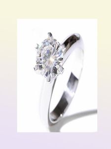 Yhamni Luxury Solid Silver Wedding Rings Brand Jewelry Top 7mm Diamond Ring 925 Sterling Silver Engagement Rings for Women 121217109235