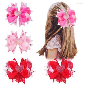 Hårtillbehör NCMAMA 2024 Valentine Day Bow Clip for Women Girls Care Love Heart Hairpin Barrette Hairgrip Girl Headwear