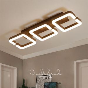 Modern LED -ljuskrona tak tändare för vardagsrummet Bed Room Lamparas Techo Lighting Fixture AC220V Kaffe Färg Färdig2214