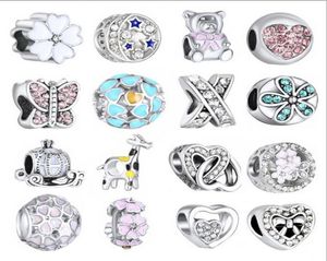 Passend für Sterling-Silber-Armbänder, Giraffen-Schmetterlings-Kürbis-Kutschen-Perlen-Charms für europäische Charm-Ketten, Mode-DIY-Schmuck, Xma2342242
