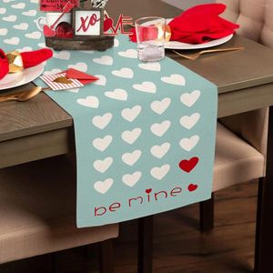 Table Napkin Linen Flag Valentine Day Home Decoration Mat Placemat Living Room Cloth Heat Napkins For Wedding