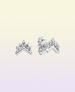 Tiara Wishbone Studörhängen Autentiska 925 Sterling Silver Studs Fits European Style Studs Jewelry Andy Jewel 298274CZ5400638