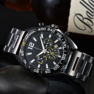 New Mens Watch Automatic Stainless Steel Ceramic Wristwatch Quartz Movement High Quality Metal Strap Fashion Multifunctional Water189n