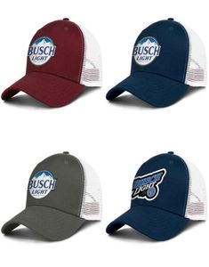 Schild „Busch Light Beer“, verstellbare Trucker-Meshcap für Herren und Damen, Vintage-Team-Original-Baseballmütze, Busch Light Beer-Logo Lo9820709