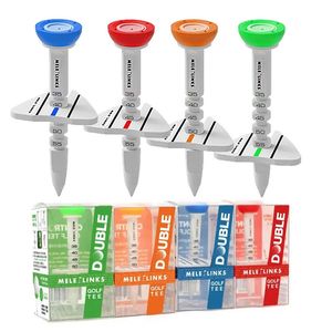 4pcs golf tee ile paketi kırmızı turuncu yeşil mavi internet ünlü plastik tişört golfçü hediye yüksekliği ayarlanmış 231220