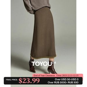 Spódnice Toyouth Kobiet Knitte spódnica zimowa elastyczna talia A w kształcie szczupłej tali