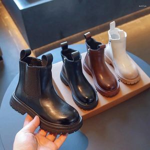 Bota Bota Infantil Menina Moda Kızlar Ayakkabı Anti Slip Sonbahar İngiliz Tarzı Fermuar Sıradan Kız Önyükleme Yumuşak Sole Kid