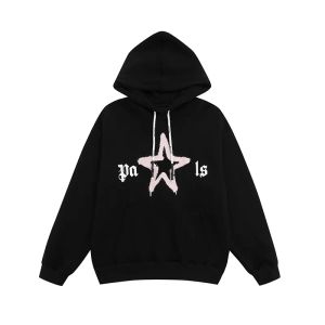 tops Bear Hoodie in Black Multi features a street look LILAC hoodies graphic design Sweatshirts Man Women Hooded Pullover Top Letter Flock E