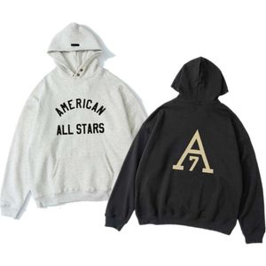 Fearofgod Season 7 All Starss 메인 하이 스트리트 패션 텍스처 까마귀에서 남성과 여성을위한 미국 스웨터