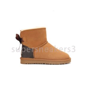 Winter Kids Fur Designer Gilrs Snow Boots Ultra Mini Australia Buty moda pośladka antypoślizgowa gumowa podeszwa dzieci kostka 21-35