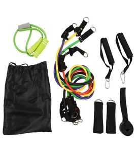 Pilates Tubing Expanders Träningsrör Practical Resistance Band Set Fitness Equipment2338482