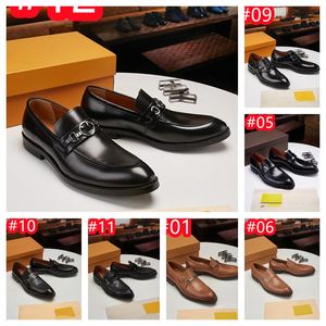 40Model Herren Designer-Kleiderschuhe 2023 Mode Business Büro Formelle Schuhe Hochwertiges Leder Hochzeit Party Bequeme Slip-On Herrenschuhe Plus Größe 38-47