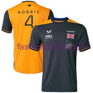 2023 Teatro de verão F1 Equipe de corrida de manga curta McLaren Fórmula One Lando Norris Car 3D Print Men Women O-Jersey Tops Jersey