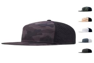 Whole flat bill flex fit logotipo personalizado snapback gorras impermeável corte a laser em branco camo 6 painel esportes beisebol melin chapéus cap3327869