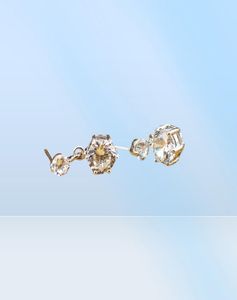 Yhamni Luxury 925 Sterling Gümüş Takı Kalpleri Oklar Kesme 1 Karat CZ Diamond Saplama Küpe Düğün Küpeleri Kadınlar ED0642659663