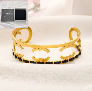 Moda 18k banhado a ouro pulseiras de designer com caixa clássica feminina jóias estilo de moda pulseira aberta de alta qualidade 925 banhado a prata aniversário amor pulseira