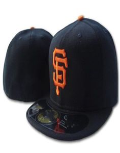 Uma peça de alta qualidade Giants Classic Team Cor preta no campo Baseball Chapéus Moda Hip Hop Sport SF Full Closed Design C4223166