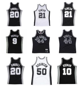 Tim Duncan Spur Basketballtrikot San Tony Parker Antonio David Robinson George Gervin DENNIS RODMAN Manu Ginobili Mitchell und Ness