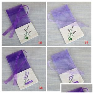 Bustine di cotone viola Organza Bustina di lavanda Borsa fai da te fiori secchi Dolce Bursa Armadio Modproof Regalo Fragranza all'ingrosso Dbc Bh31 Dh7Zy