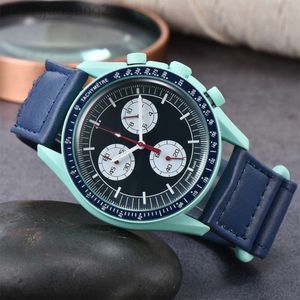 Designer Omegawatch 2022 Hot Niricha Orologio da uomo con cassa in lega al quarzo a 6 pin con funzione completa Lotto di orologi di seconda esecuzione