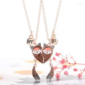 Collane con ciondolo Lovecryst 2 pezzi/set simpatico cartone animato piccola forma amici collana BFF amicizia gioielli per bambini regalo per ragazze